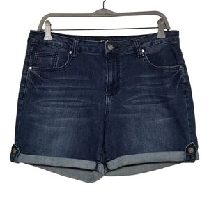 Earl Jeans Dark Blue Denim Jean Shorts